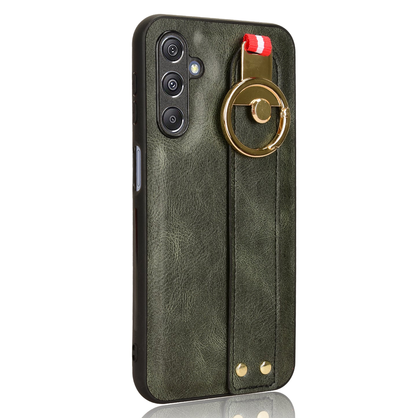 For Samsung Galaxy M34 5G / F34 5G Phone Case Wristband Kickstand Bottle Opener Leather+PC+TPU Cover - Green