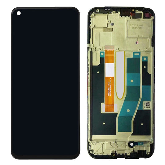 For Realme V25 OEM Grade S IPS LCD Screen and Digitizer Assembly + Frame Part (without Logo)