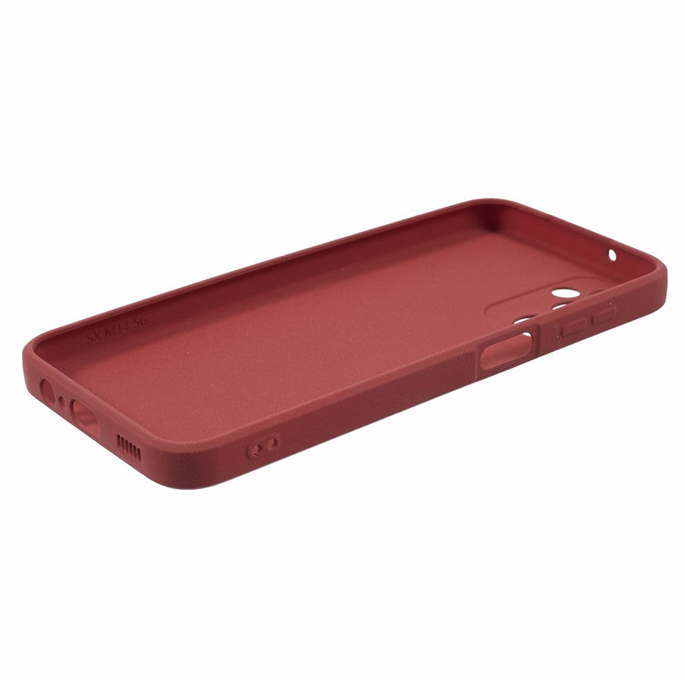 Double-Sided Matte TPU Cover for Samsung Galaxy M14 5G , Anti-scratch Cell Phone Case - Wine Red