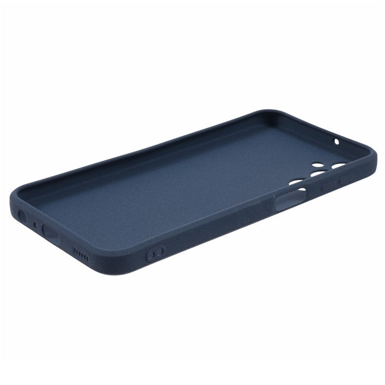 For Samsung Galaxy A24 4G (162.1 x 77.6 x 8.3mm) Double-Sided Matte Phone Case Anti-scratch TPU Cover - Navy Blue
