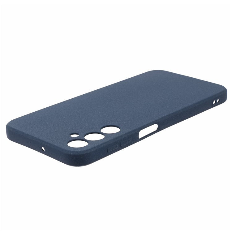 For Samsung Galaxy A24 4G (162.1 x 77.6 x 8.3mm) Double-Sided Matte Phone Case Anti-scratch TPU Cover - Navy Blue