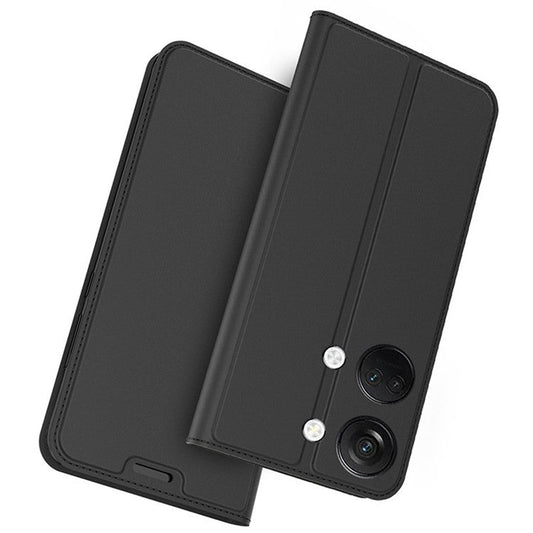 Stand Phone Cover for OnePlus Nord 3 5G / Ace 2V , TPU+PU Leather Card Holder Phone Case - Black
