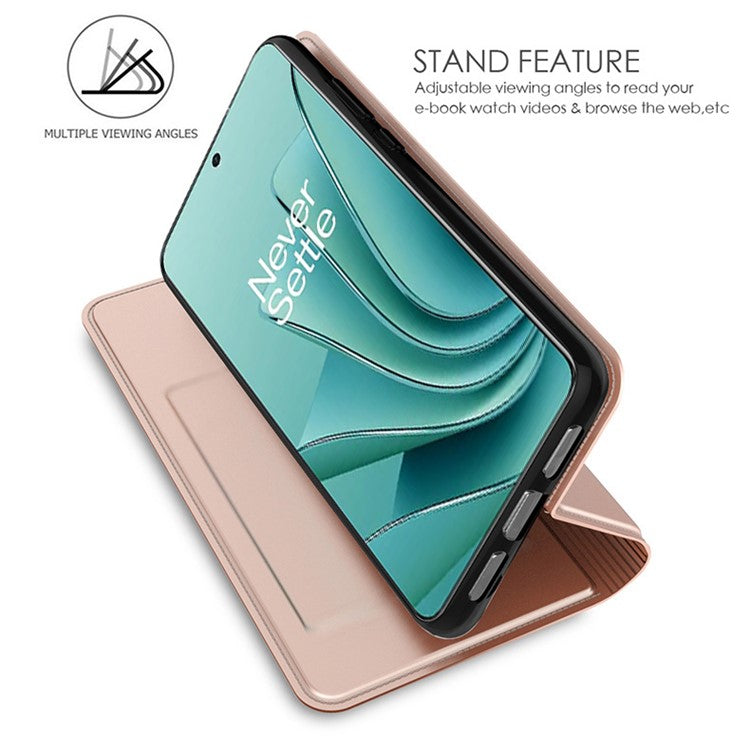 Stand Phone Cover for OnePlus Nord 3 5G / Ace 2V , TPU+PU Leather Card Holder Phone Case - Rose Gold