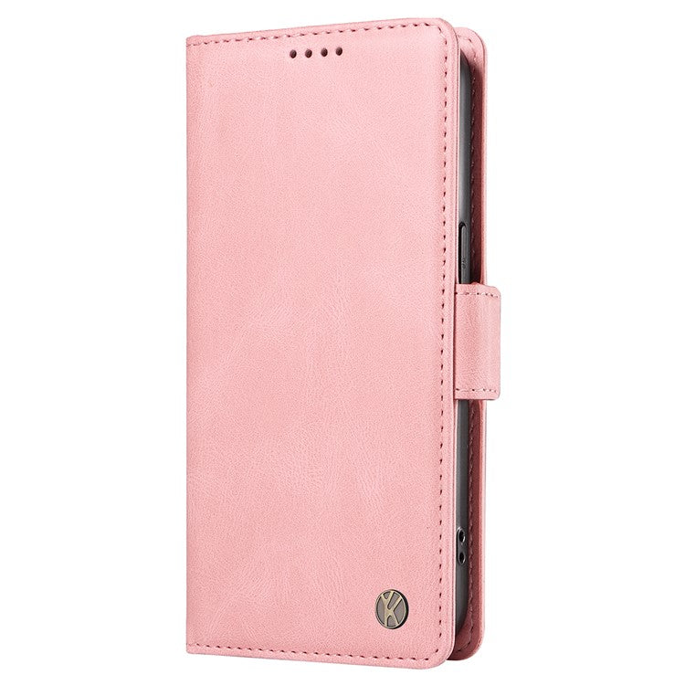 YIKATU YK-005 For Oppo A78 4G PU Leather Wallet Phone Case Skin-touch Stand Flip Cover - Pink