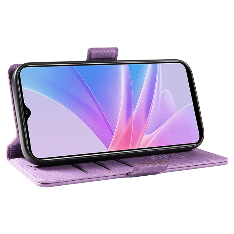 YIKATU YK-005 PU Leather Folio Cover for Oppo A58 5G / A78 5G , Skin-touch Wallet Stand Phone Case - Purple