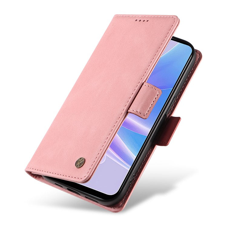 YIKATU YK-005 PU Leather Folio Cover for Oppo A58 5G / A78 5G , Skin-touch Wallet Stand Phone Case - Pink