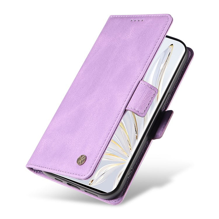 YIKATU YK-005 For Honor 70 5G Wallet Phone Case Stand Shell Skin-touch PU Leather Phone Cover - Purple