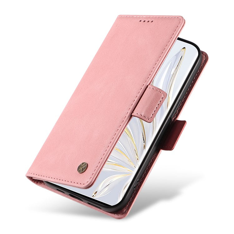 YIKATU YK-005 For Honor 70 5G Wallet Phone Case Stand Shell Skin-touch PU Leather Phone Cover - Pink
