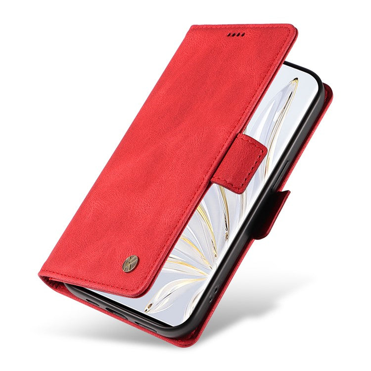 YIKATU YK-005 For Honor 70 5G Wallet Phone Case Stand Shell Skin-touch PU Leather Phone Cover - Red