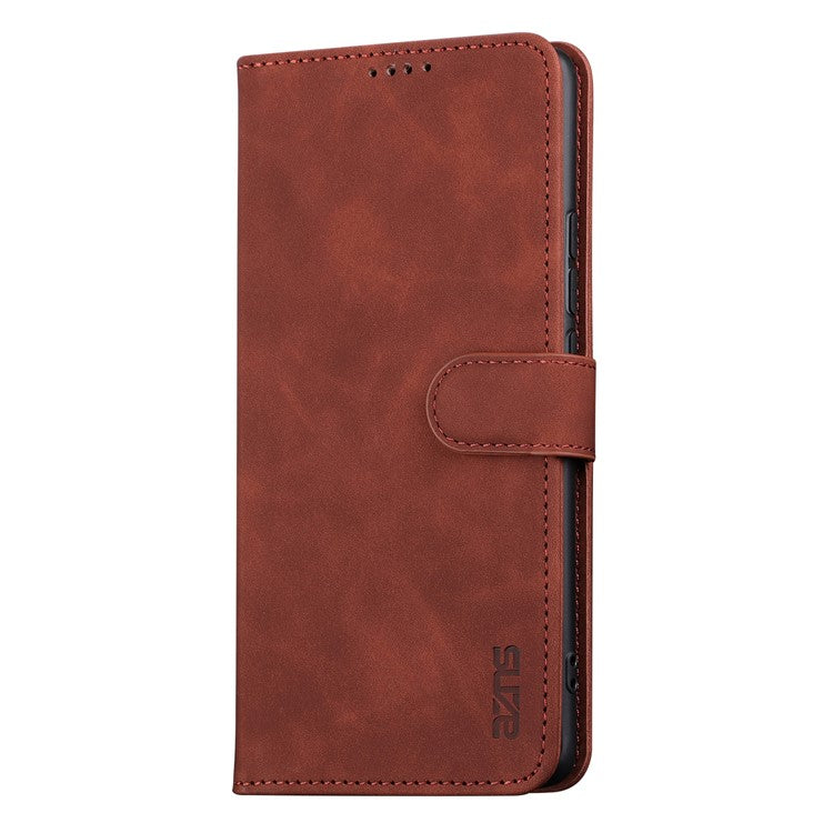 AZNS For OnePlus Nord CE3 5G / Oppo K11 5G PU Leather Cell Phone Case Slim-Fit Shell Stand Wallet Phone Cover - Brown