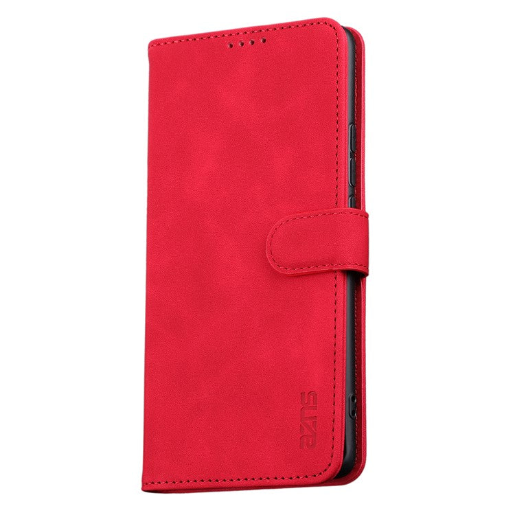 AZNS For OnePlus Nord CE3 5G / Oppo K11 5G PU Leather Cell Phone Case Slim-Fit Shell Stand Wallet Phone Cover - Red