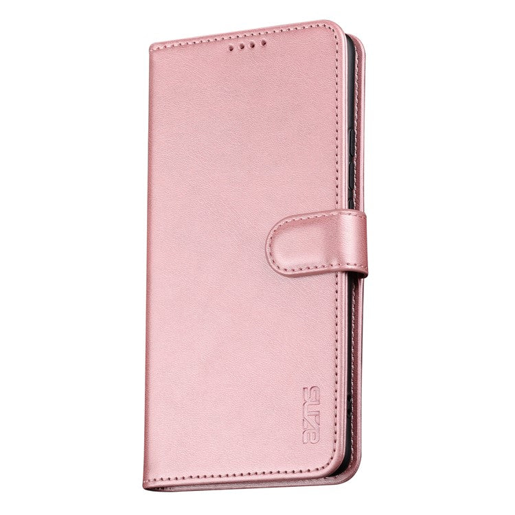 AZNS For OnePlus Nord CE3 5G / Oppo K11 5G PU Leather Cell Phone Case Slim-Fit Shell Stand Wallet Phone Cover - Rose Gold