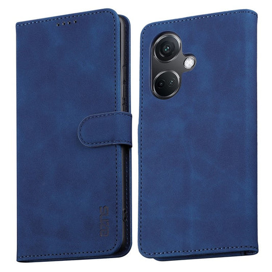 AZNS For OnePlus Nord CE3 5G / Oppo K11 5G PU Leather Cell Phone Case Slim-Fit Shell Stand Wallet Phone Cover - Blue
