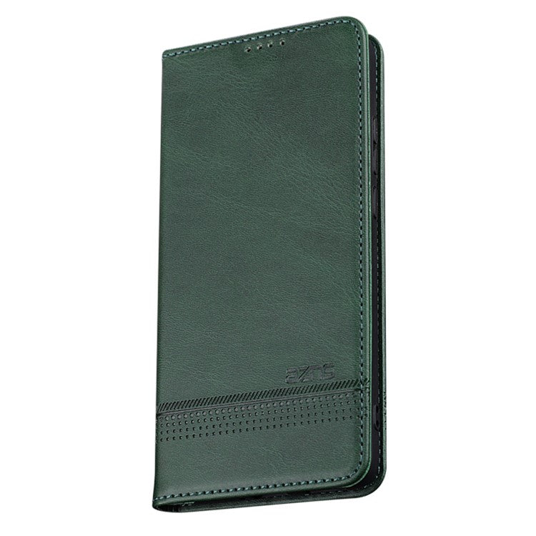 AZNS For Oppo K11 5G / OnePlus Nord CE3 5G Cellphone Cover PU Leather Flip Wallet Stand Case Phone Shell - Green