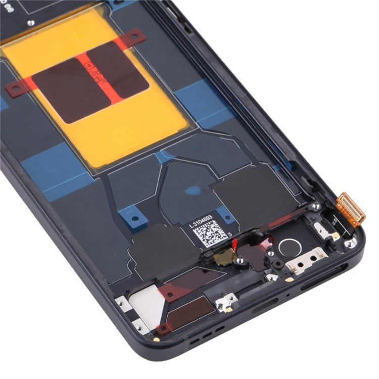 For Oppo Reno6 5G Grade C LCD Screen and Digitizer Assembly + Frame Part (TFT Technology) (without Logo) - Black