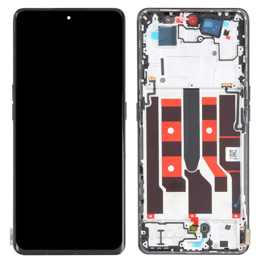 For Oppo Reno8 T 5G OEM Grade S AMOLED Screen and Digitizer Assembly + Frame Part (without Logo) (Front Camera Middle Hole Version) - Blue