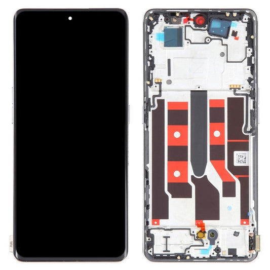 For Oppo Reno8 T 5G OEM Grade S AMOLED Screen and Digitizer Assembly + Frame Part (without Logo) (Front Camera Middle Hole Version) - Gold