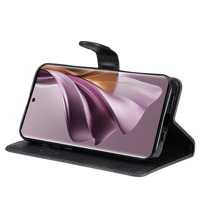KT Leather Series-2 For Oppo Reno10 5G (Global) / Reno10 Pro 5G (Global) PU Leather Wallet Phone Case Stand Cover - Black