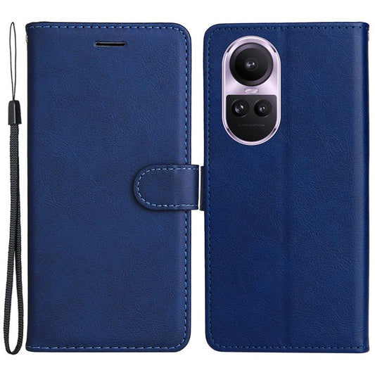KT Leather Series-2 For Oppo Reno10 5G (Global) / Reno10 Pro 5G (Global) PU Leather Wallet Phone Case Stand Cover - Blue