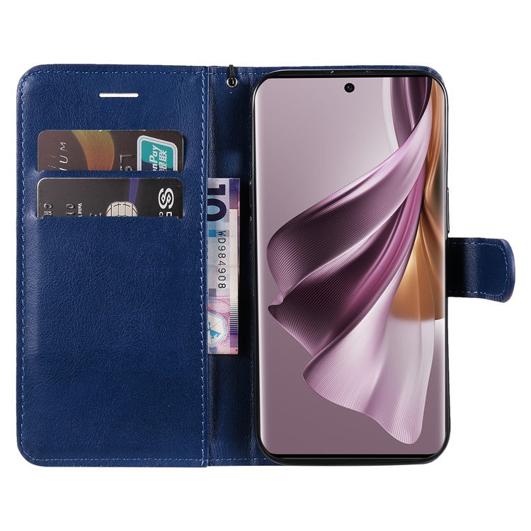 KT Leather Series-2 For Oppo Reno10 5G (Global) / Reno10 Pro 5G (Global) PU Leather Wallet Phone Case Stand Cover - Blue