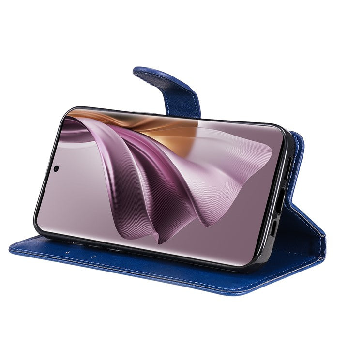 KT Leather Series-2 For Oppo Reno10 5G (Global) / Reno10 Pro 5G (Global) PU Leather Wallet Phone Case Stand Cover - Blue