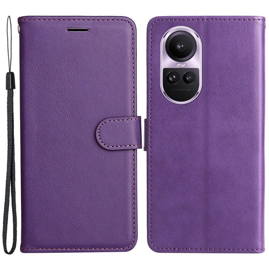 KT Leather Series-2 For Oppo Reno10 5G (Global) / Reno10 Pro 5G (Global) PU Leather Wallet Phone Case Stand Cover - Purple