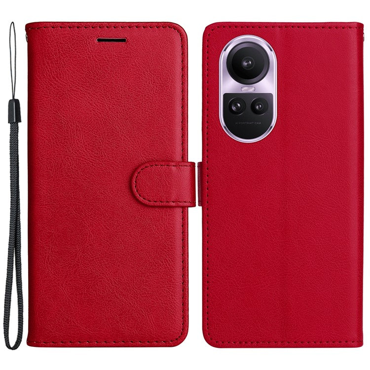 KT Leather Series-2 For Oppo Reno10 5G (Global) / Reno10 Pro 5G (Global) PU Leather Wallet Phone Case Stand Cover - Red