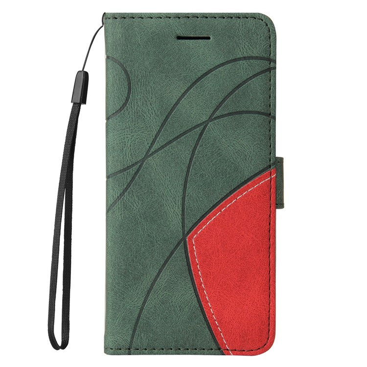 KT Leather Series-1 for Oppo Reno10 5G (Global) / Reno10 Pro 5G (Global) Wallet Leather Phone Case Dual-color Splicing Stand Cover - Green