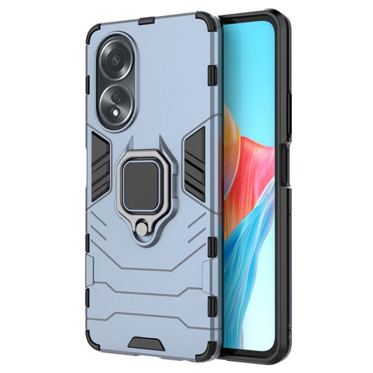 Protective Case for Oppo A58 4G , Fall Protection TPU+PC Ring Holder Kickstand Phone Cover - Blue