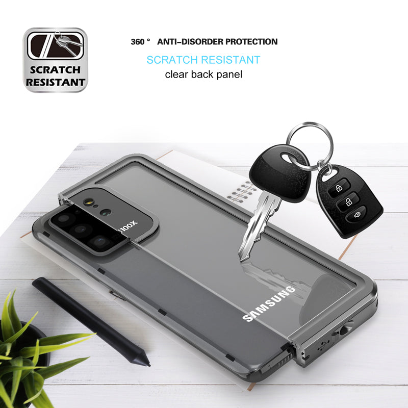 FS Series IP68 Waterproof Case For Samsung Galaxy S20 Ultra Transparent All Inclusive Phone Protective Shell