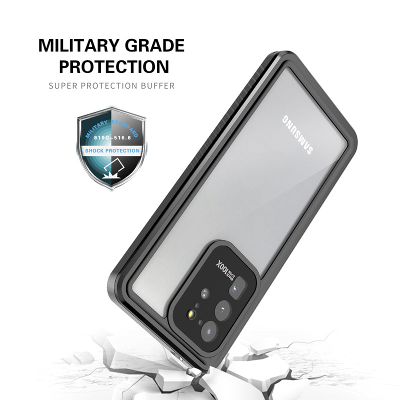 FS Series IP68 Waterproof Case For Samsung Galaxy S20 Ultra Transparent All Inclusive Phone Protective Shell