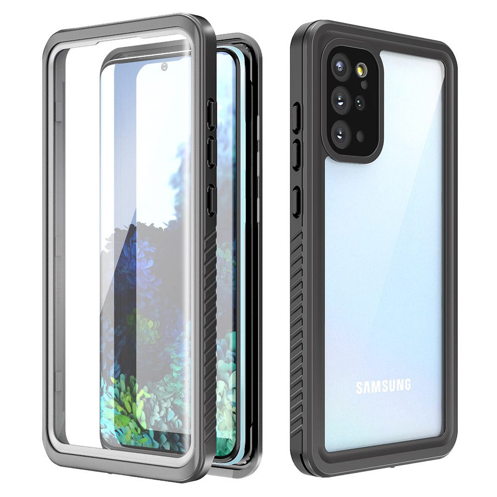 FS Series Clear Waterproof Phone Case for Samsung Galaxy S20 Plus 5G , PC+TPU IP68 Underwater Dustproof Cover