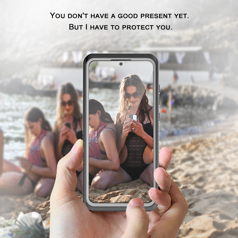 FS Series Clear Waterproof Phone Case for Samsung Galaxy S20 Plus 5G , PC+TPU IP68 Underwater Dustproof Cover