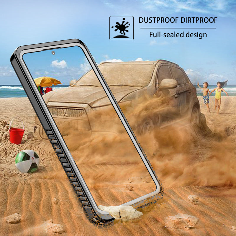 FS Series Clear Waterproof Phone Case for Samsung Galaxy S20 Plus 5G , PC+TPU IP68 Underwater Dustproof Cover