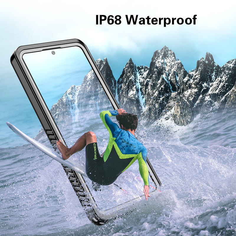 FS Series Clear Waterproof Phone Case for Samsung Galaxy S20 Plus 5G , PC+TPU IP68 Underwater Dustproof Cover