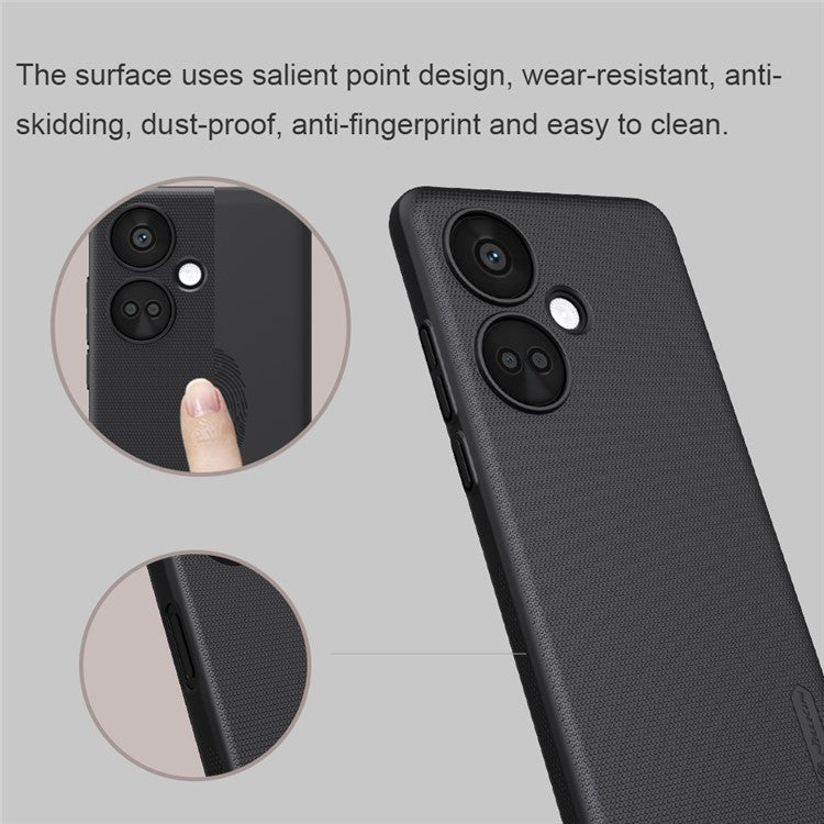 NILLKIN Frosted Shield for OnePlus Nord CE3 5G / Oppo K11 5G Hard PC Phone Case Dustproof Matte Back Cover - Blue
