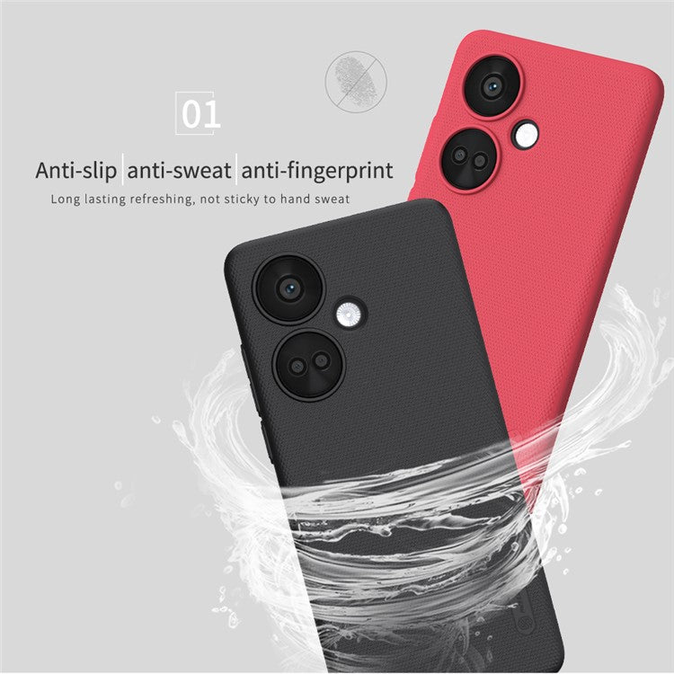 NILLKIN Frosted Shield for OnePlus Nord CE3 5G / Oppo K11 5G Hard PC Phone Case Dustproof Matte Back Cover - Blue