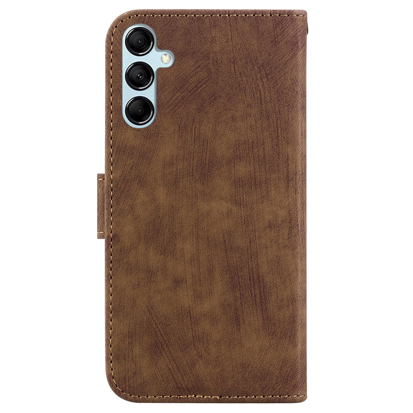 For Samsung Galaxy M34 5G / F34 5G Wallet Stand Leather Case Cute Tiger Imprint Phone Cover - Brown