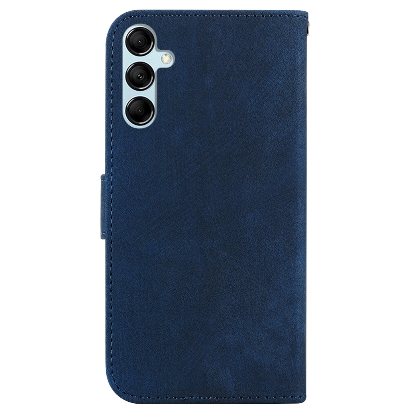 For Samsung Galaxy M34 5G / F34 5G Wallet Stand Leather Case Cute Tiger Imprint Phone Cover - Dark Blue
