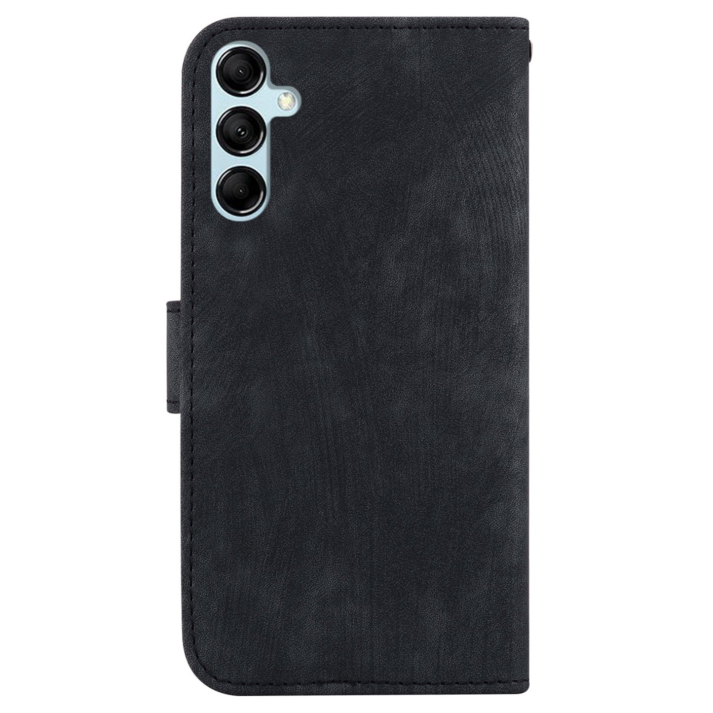 For Samsung Galaxy M34 5G / F34 5G Wallet Stand Leather Case Cute Tiger Imprint Phone Cover - Black