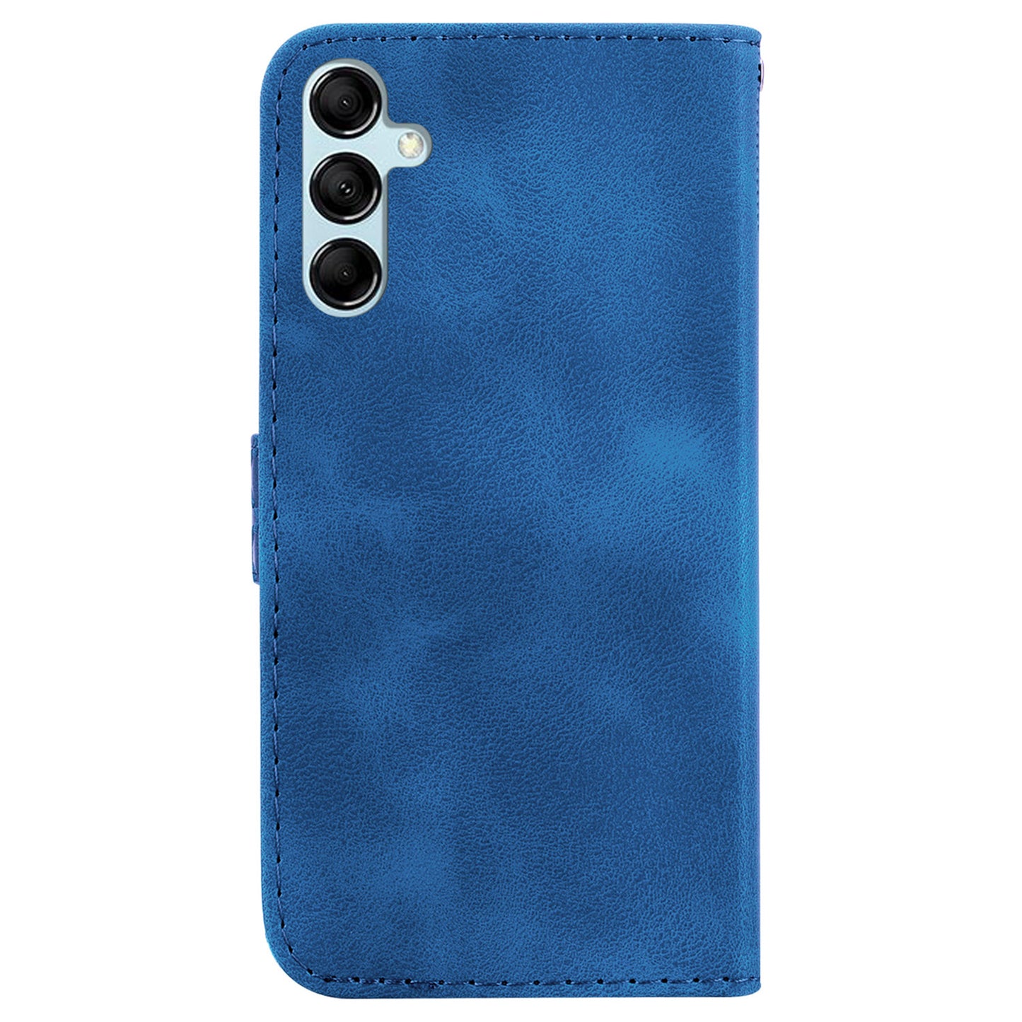 For Samsung Galaxy M34 5G / F34 5G Phone Leather Case 7-Shape Imprinted Wallet Stand Cover - Dark Blue