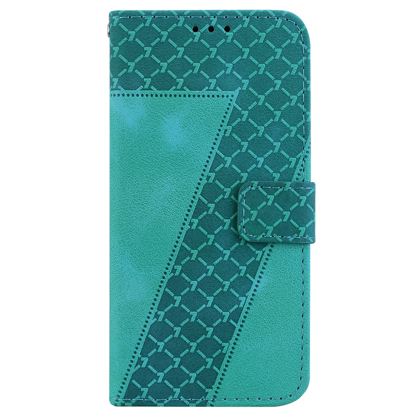 For Samsung Galaxy M34 5G / F34 5G Phone Leather Case 7-Shape Imprinted Wallet Stand Cover - Green