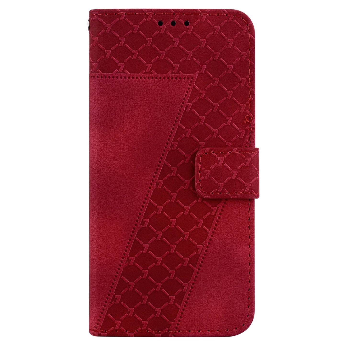 For Samsung Galaxy M34 5G / F34 5G Phone Leather Case 7-Shape Imprinted Wallet Stand Cover - Red