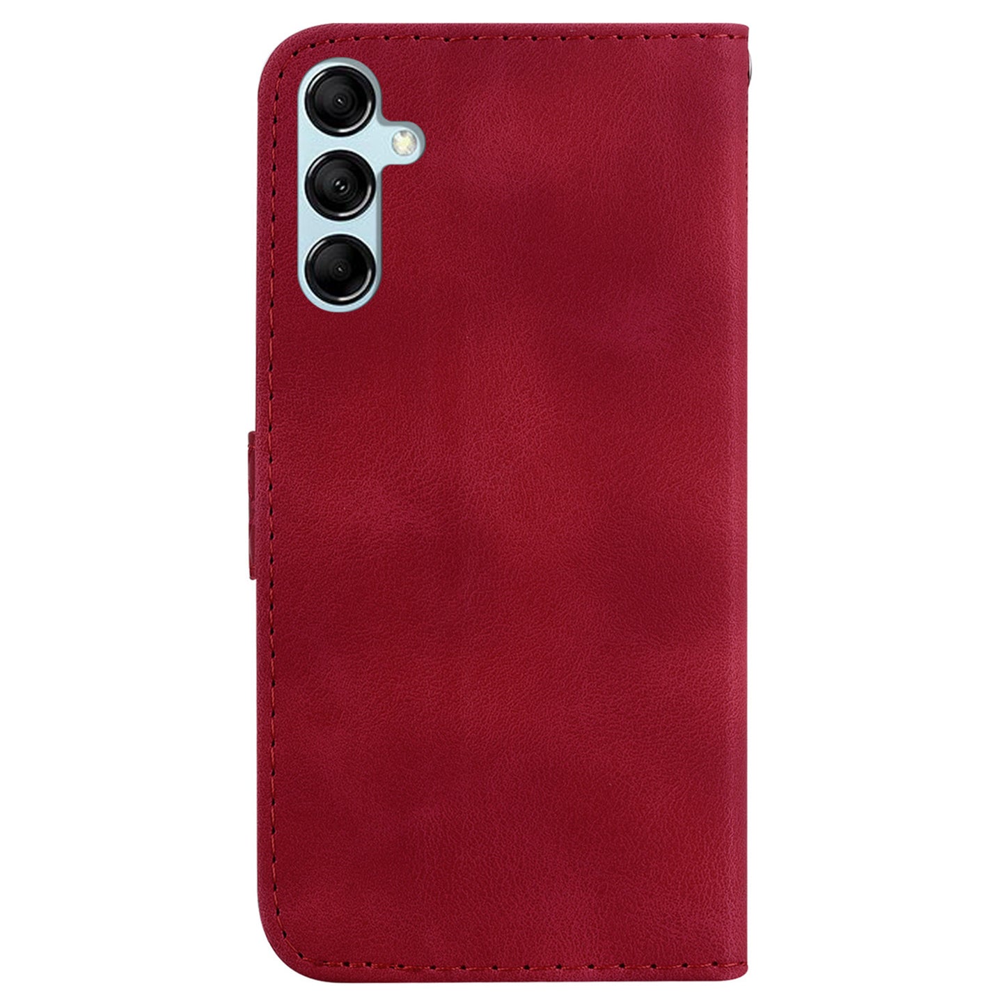 For Samsung Galaxy M34 5G / F34 5G Phone Leather Case 7-Shape Imprinted Wallet Stand Cover - Red