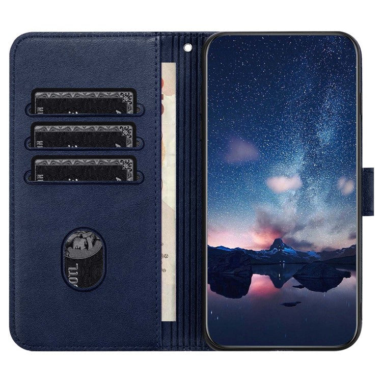 For Samsung Galaxy S23 FE Case Protective Leather Phone Cover with Stand Wallet - Blue
