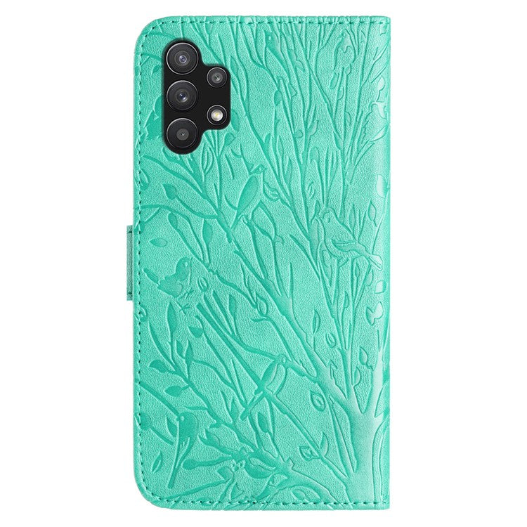 For Samsung Galaxy A32 5G / M32 5G Case Full Protection Wallet Stand Phone Cover - Green
