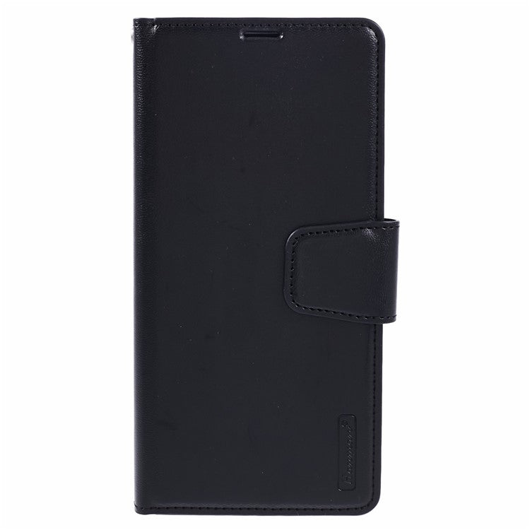 HANMAN Mill Series for Asus ROG Phone 6 5G / ROG Phone 6 Pro 5G Case Anti-drop Phone Cover Wallet PU Leather Shell - Black