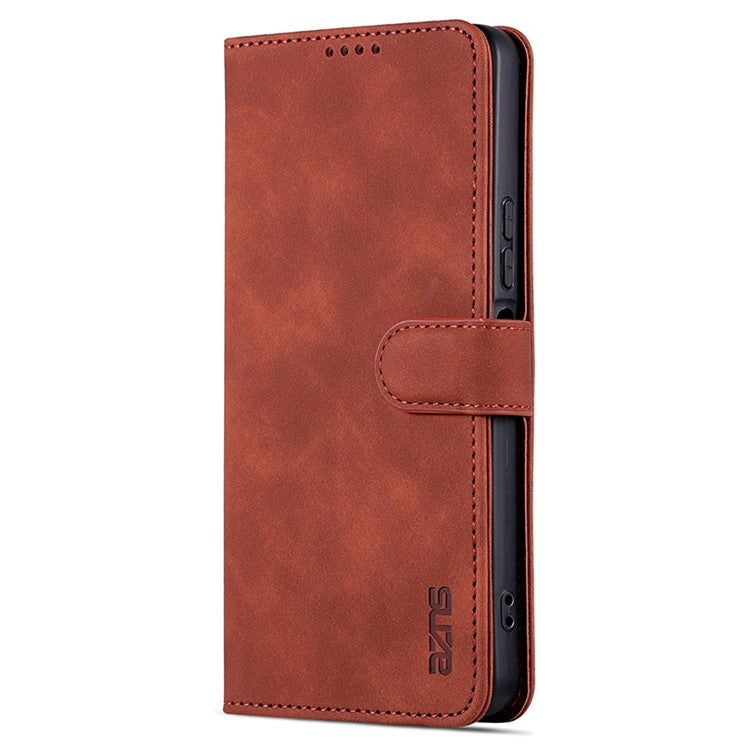 AZNS For vivo Y35+ 5G / Y35m+ 5G Case PU Leather Wallet Protective Phone Cover - Brown