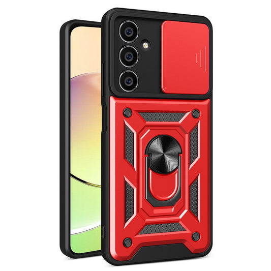 For Samsung Galaxy M54 5G / F54 5G Case Ring Kickstand PC+TPU Smartphone Cover - Red