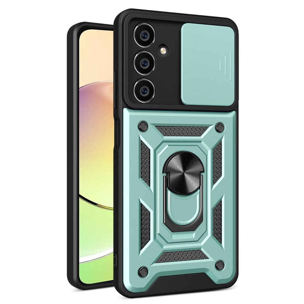 For Samsung Galaxy M54 5G / F54 5G Case Ring Kickstand PC+TPU Smartphone Cover - Green
